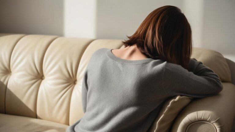 婚活への不安を感じながら、未来を静かに考えている女性の様子