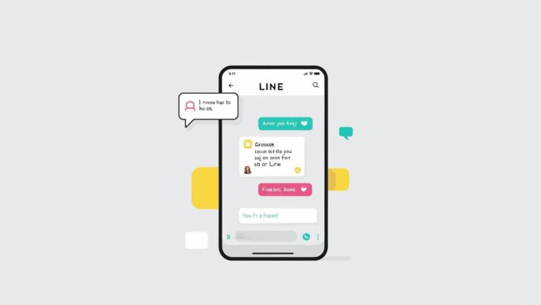 婚活での会話 婚活でのLINEのやり取りをイメージしたメッセージ画面のイラスト